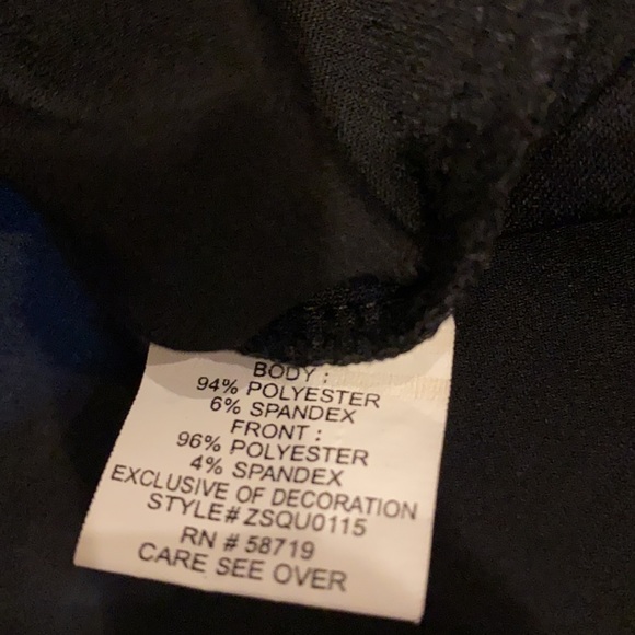 Sequin Diamond Pattern Tunic top with Ruched 3/4 sleeves by NY collection. - Picture 5 of 6